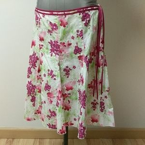 Heart Moon Star Floral Pleated Skirt